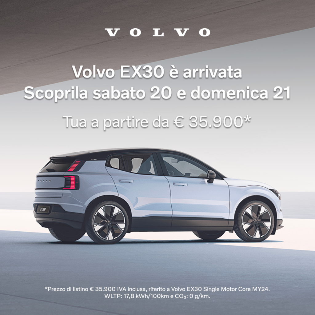 Volvo EX30,  provala sabato 20 e domenica 21
