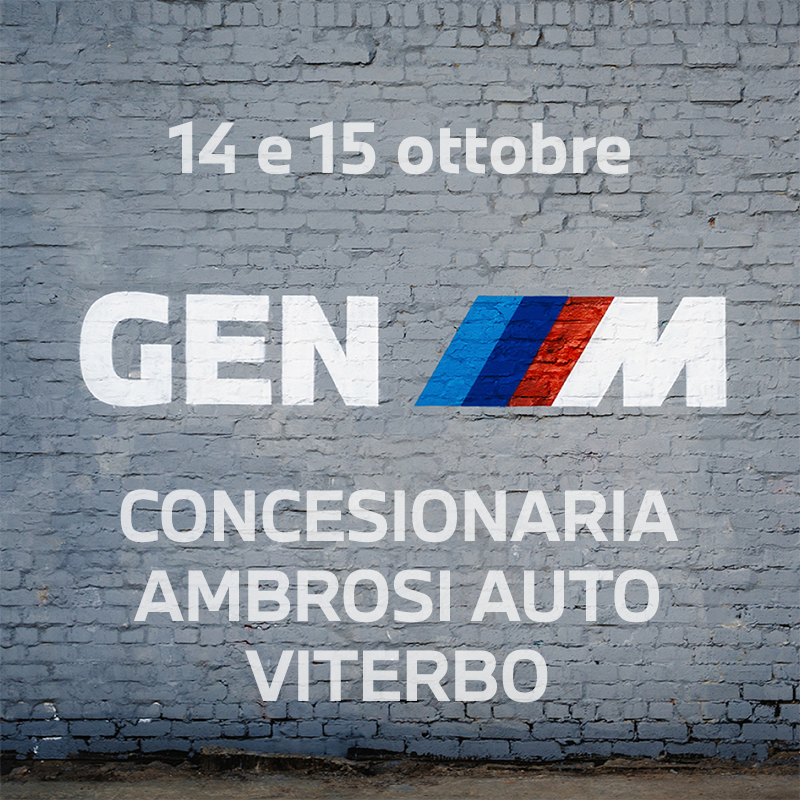 BMW GEN M Tour 2026: test drive ad alte prestazioni a Viterbo il 14 e 15 ottobre