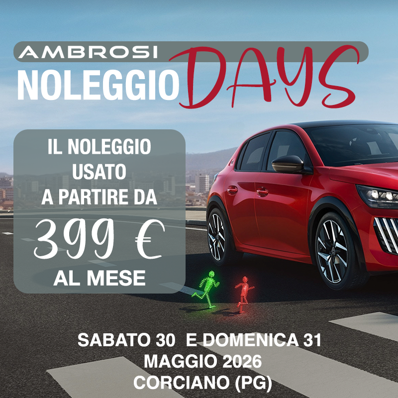 Ambrosi Noleggio Day, sabato 30 e domenica 31 maggio a Corciano