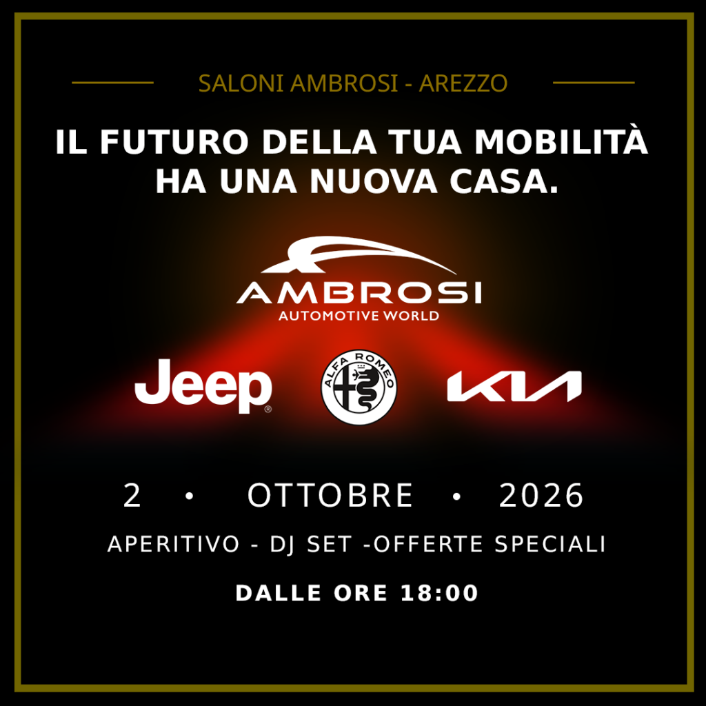 Arezzo, preparati a una serata speciale: il futuro della mobilità è di casa da Ambrosi